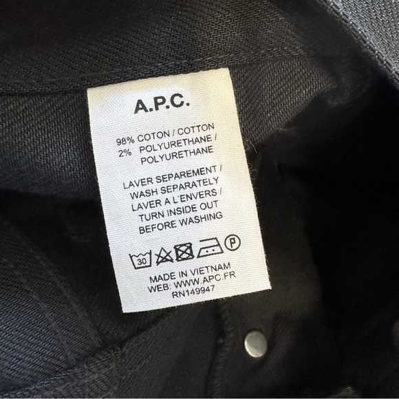 A.P.C Black Fit Slim Jeans - Picture 4 of 8